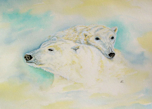 Print - Polar Bears - Don't Leave